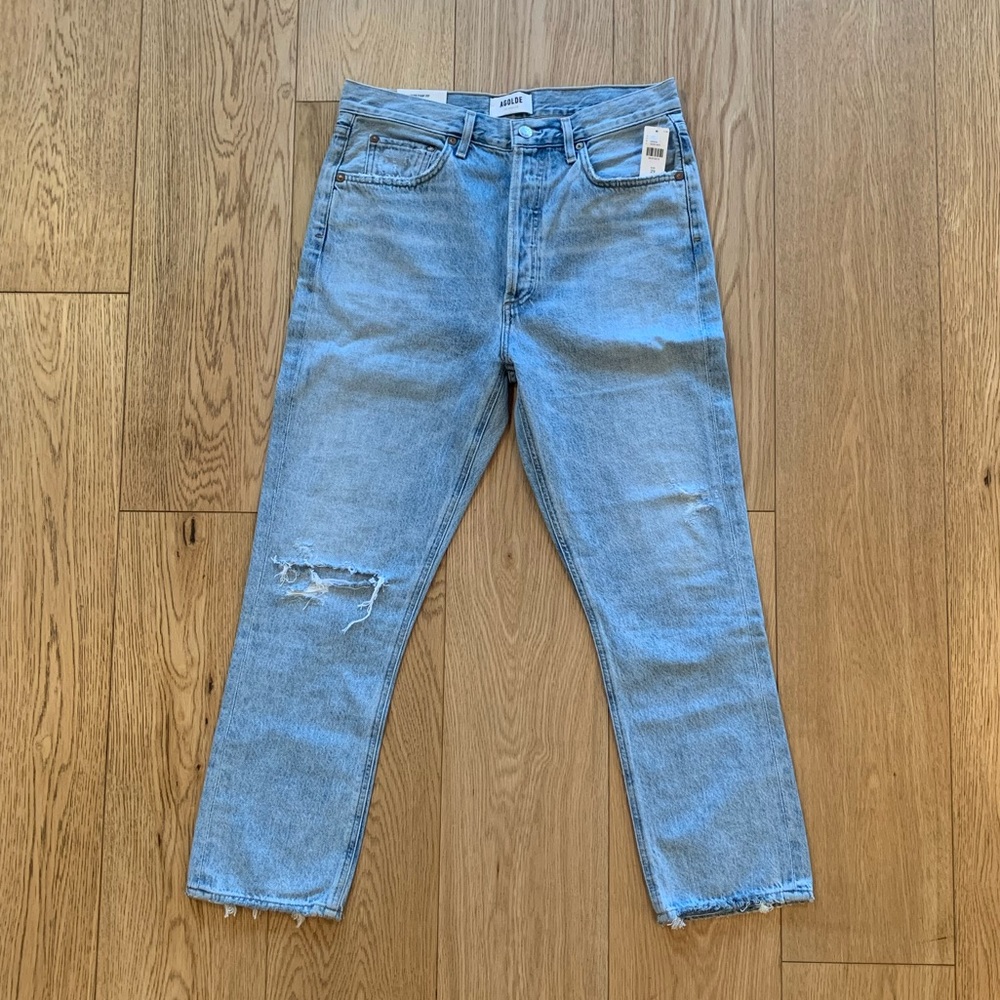 Agolde “Riley High Rise Straight Crop” Jeans